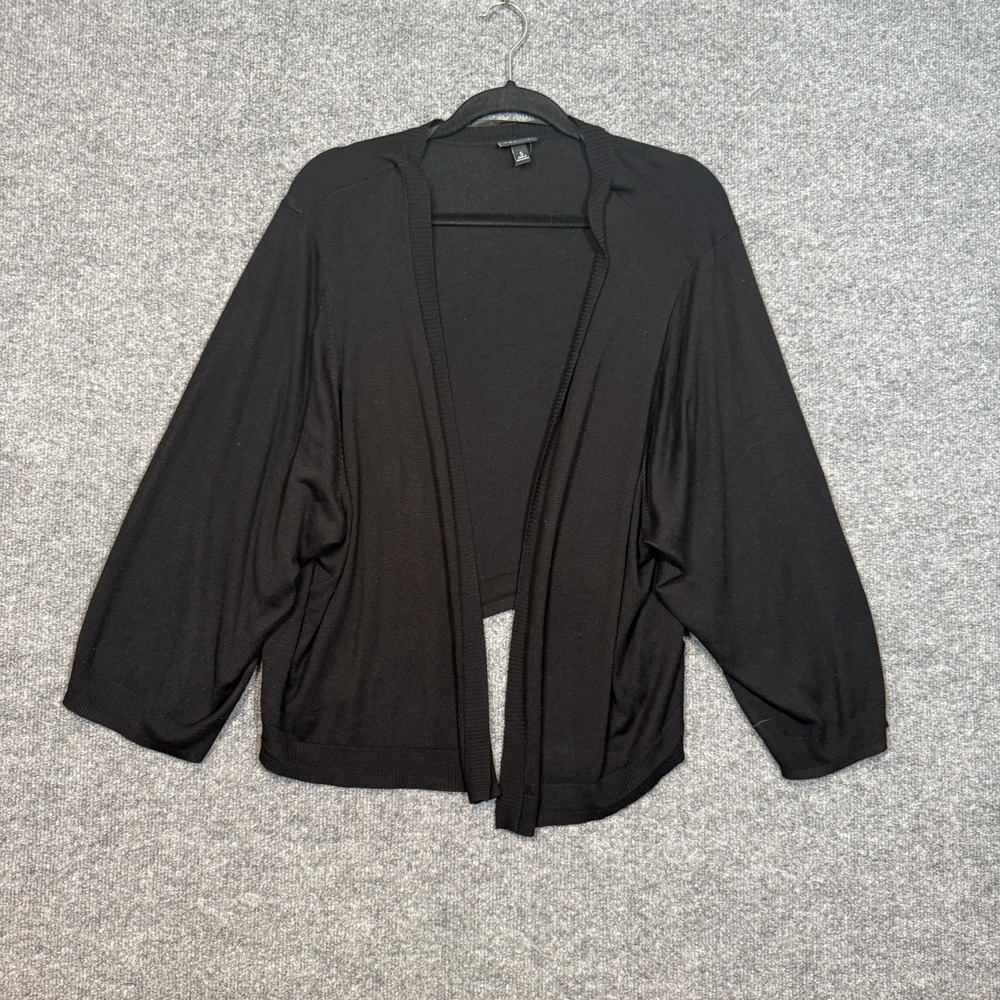 Torrid Sweater Womens 5X Black Cardigan Open Front‎ Flowy Dolman Sleeve Cropped
